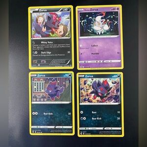 90/162 075/196 102/203 170/264 Zorua Pokemon TCG Lot Fresh Pulls